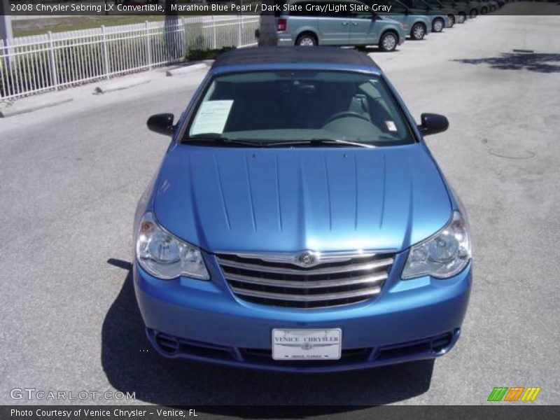 Marathon Blue Pearl / Dark Slate Gray/Light Slate Gray 2008 Chrysler Sebring LX Convertible