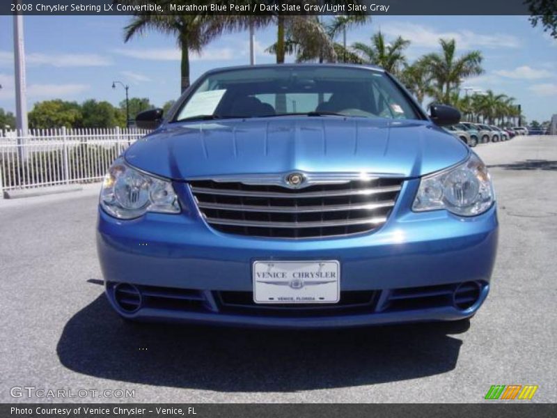 Marathon Blue Pearl / Dark Slate Gray/Light Slate Gray 2008 Chrysler Sebring LX Convertible