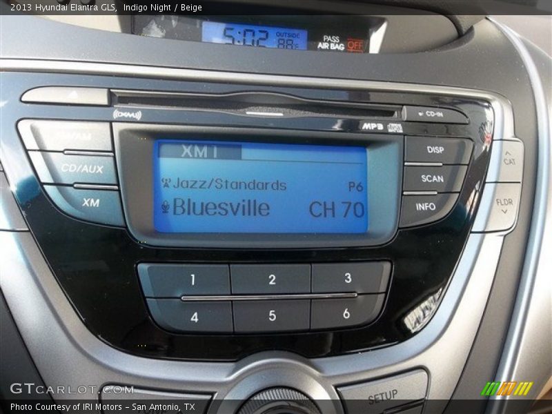 Indigo Night / Beige 2013 Hyundai Elantra GLS