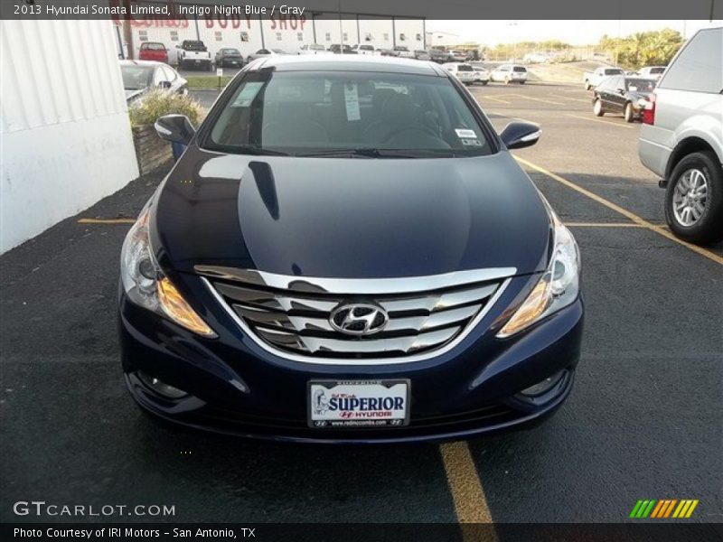 Indigo Night Blue / Gray 2013 Hyundai Sonata Limited