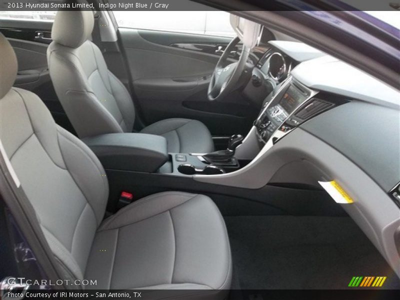 Indigo Night Blue / Gray 2013 Hyundai Sonata Limited