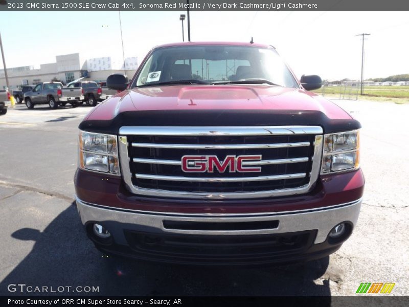 Sonoma Red Metallic / Very Dark Cashmere/Light Cashmere 2013 GMC Sierra 1500 SLE Crew Cab 4x4