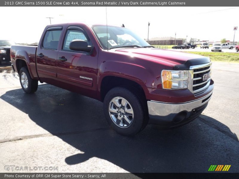Sonoma Red Metallic / Very Dark Cashmere/Light Cashmere 2013 GMC Sierra 1500 SLE Crew Cab 4x4