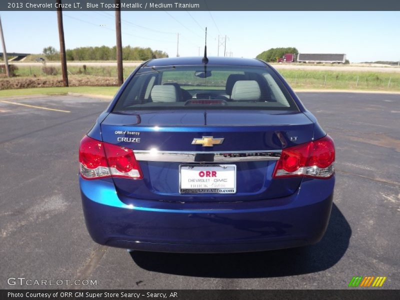 Blue Topaz Metallic / Medium Titanium 2013 Chevrolet Cruze LT