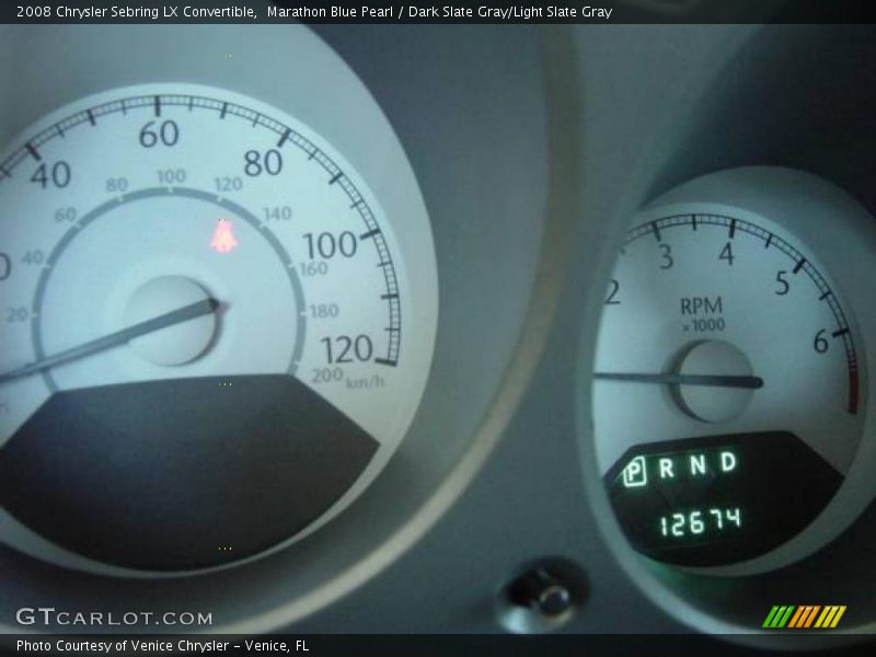 Marathon Blue Pearl / Dark Slate Gray/Light Slate Gray 2008 Chrysler Sebring LX Convertible