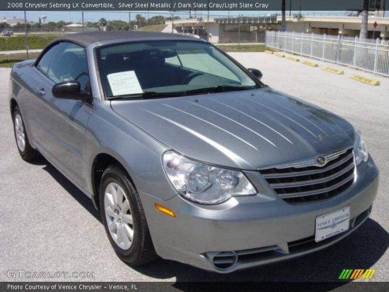 Silver Steel Metallic / Dark Slate Gray/Light Slate Gray 2008 Chrysler Sebring LX Convertible