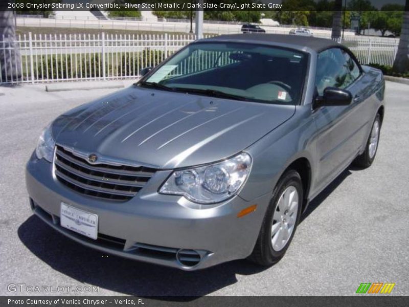 Silver Steel Metallic / Dark Slate Gray/Light Slate Gray 2008 Chrysler Sebring LX Convertible