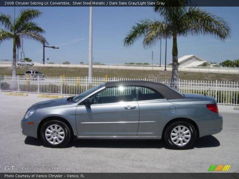 Silver Steel Metallic / Dark Slate Gray/Light Slate Gray 2008 Chrysler Sebring LX Convertible
