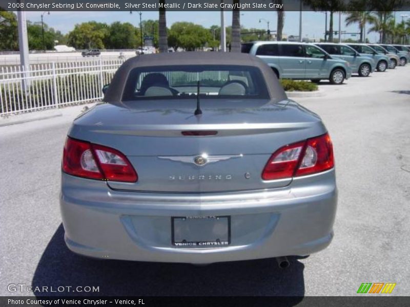 Silver Steel Metallic / Dark Slate Gray/Light Slate Gray 2008 Chrysler Sebring LX Convertible