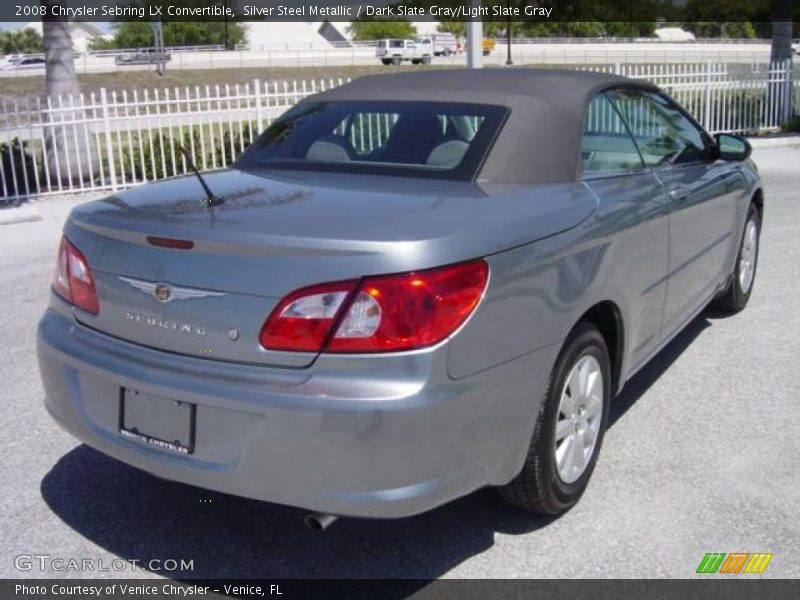 Silver Steel Metallic / Dark Slate Gray/Light Slate Gray 2008 Chrysler Sebring LX Convertible