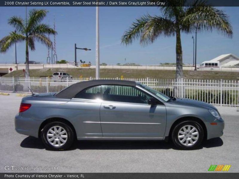 Silver Steel Metallic / Dark Slate Gray/Light Slate Gray 2008 Chrysler Sebring LX Convertible