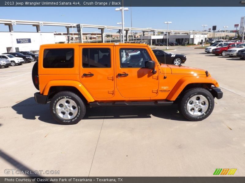 Crush Orange / Black 2013 Jeep Wrangler Unlimited Sahara 4x4
