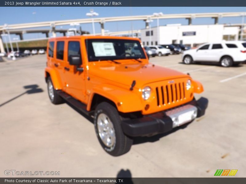 Crush Orange / Black 2013 Jeep Wrangler Unlimited Sahara 4x4