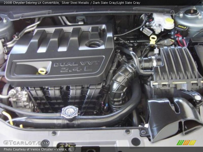 Silver Steel Metallic / Dark Slate Gray/Light Slate Gray 2008 Chrysler Sebring LX Convertible