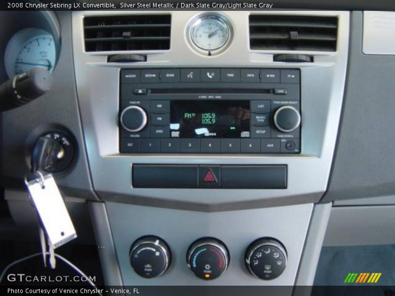 Silver Steel Metallic / Dark Slate Gray/Light Slate Gray 2008 Chrysler Sebring LX Convertible