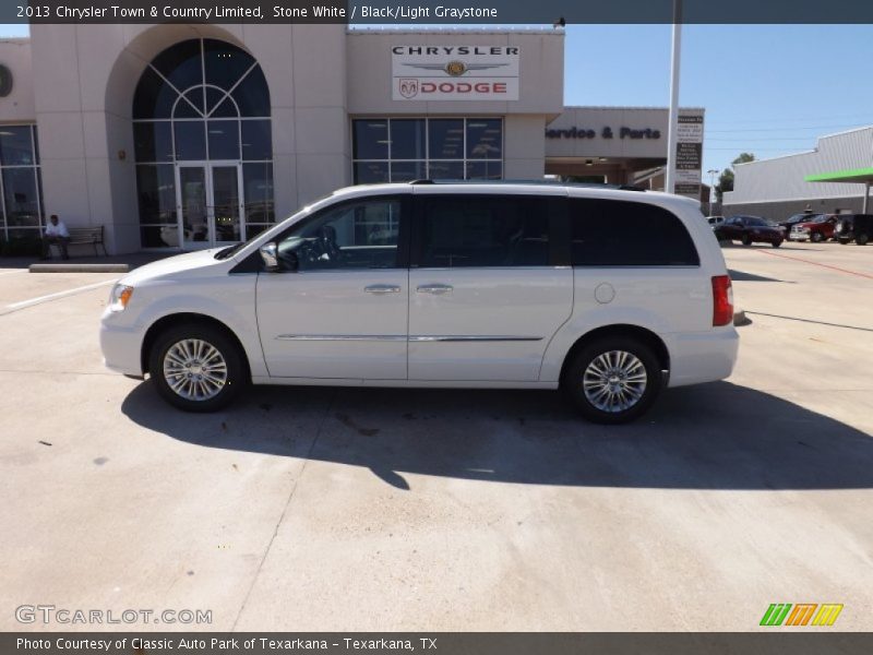 Stone White / Black/Light Graystone 2013 Chrysler Town & Country Limited