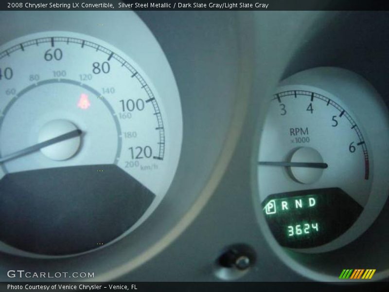 Silver Steel Metallic / Dark Slate Gray/Light Slate Gray 2008 Chrysler Sebring LX Convertible