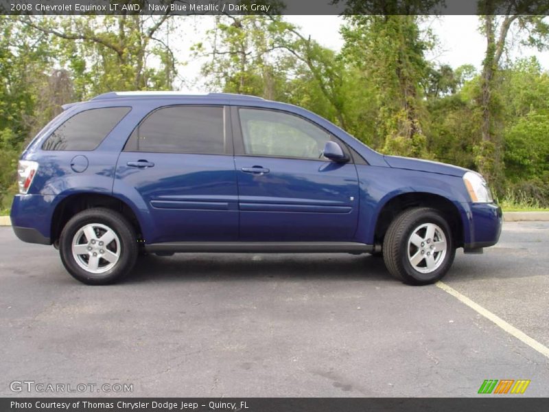 Navy Blue Metallic / Dark Gray 2008 Chevrolet Equinox LT AWD