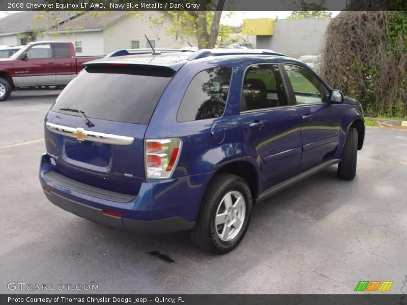 Navy Blue Metallic / Dark Gray 2008 Chevrolet Equinox LT AWD
