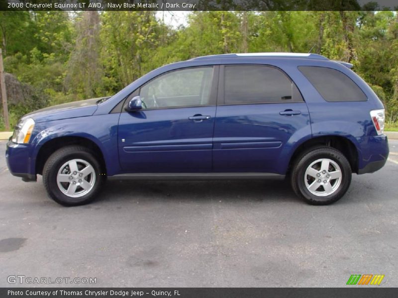 Navy Blue Metallic / Dark Gray 2008 Chevrolet Equinox LT AWD