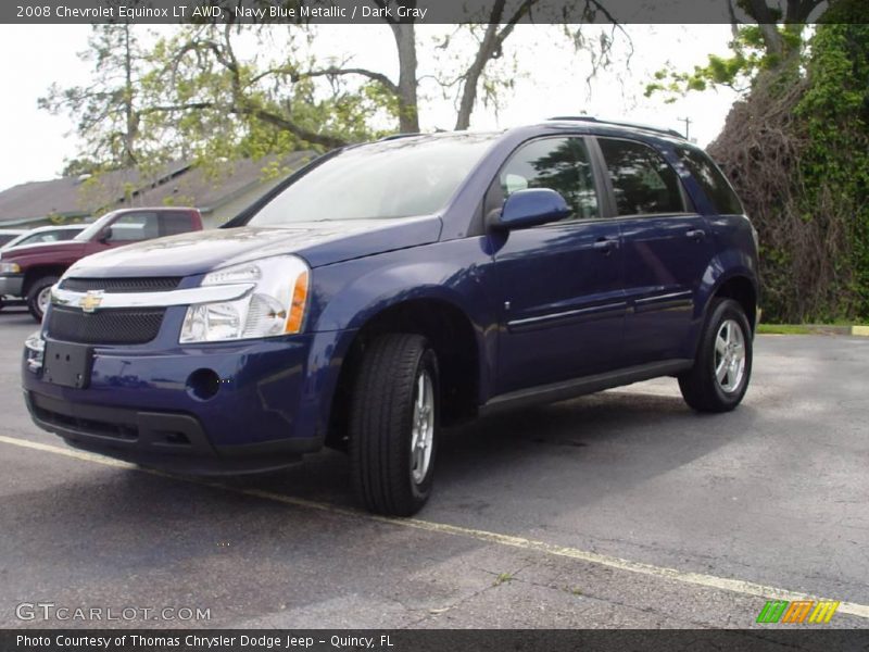 Navy Blue Metallic / Dark Gray 2008 Chevrolet Equinox LT AWD
