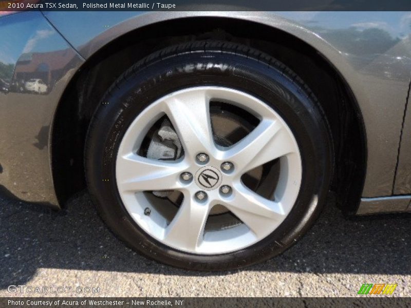 Polished Metal Metallic / Taupe 2010 Acura TSX Sedan
