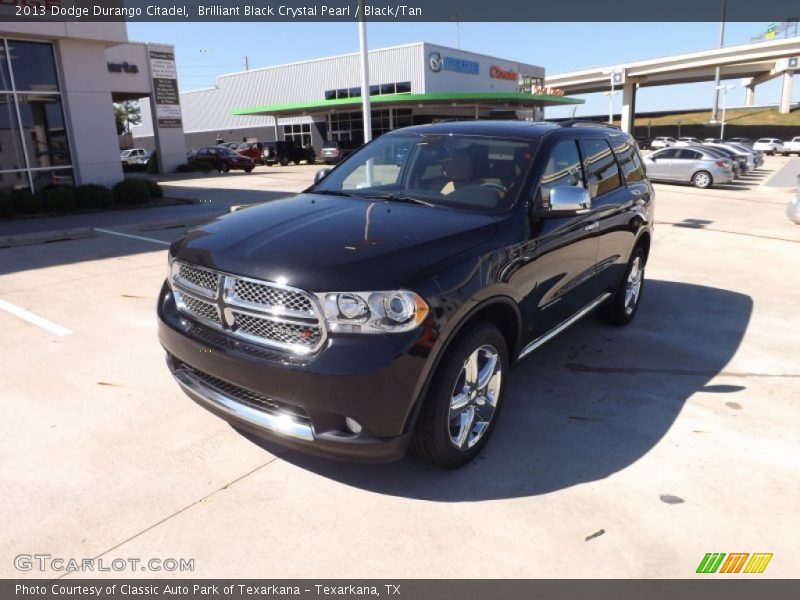 Brilliant Black Crystal Pearl / Black/Tan 2013 Dodge Durango Citadel