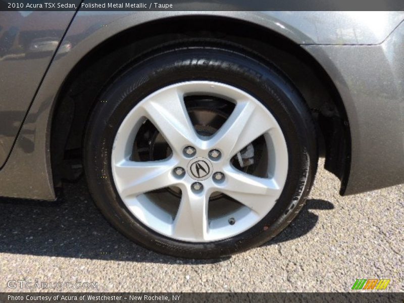 Polished Metal Metallic / Taupe 2010 Acura TSX Sedan