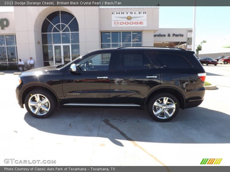 Brilliant Black Crystal Pearl / Black/Tan 2013 Dodge Durango Citadel