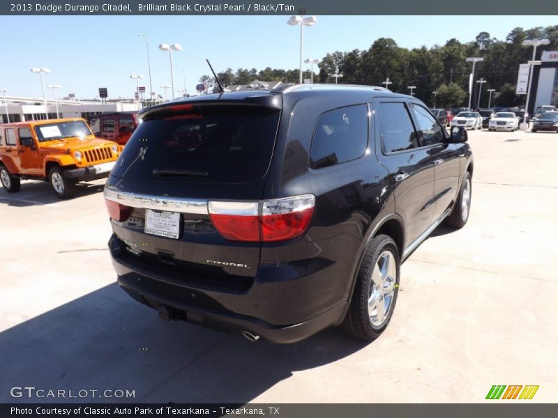 Brilliant Black Crystal Pearl / Black/Tan 2013 Dodge Durango Citadel