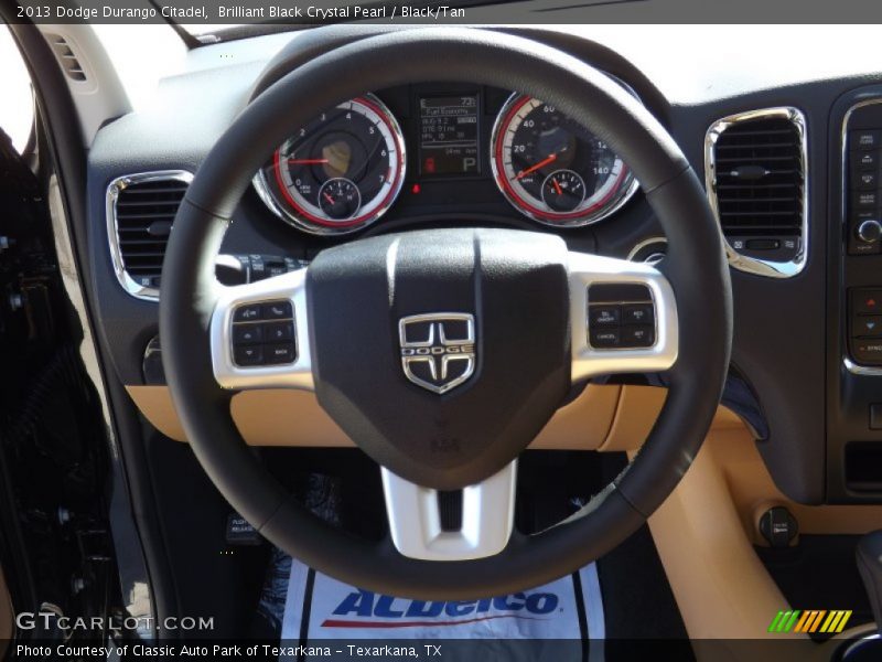 Brilliant Black Crystal Pearl / Black/Tan 2013 Dodge Durango Citadel