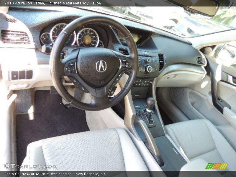 Polished Metal Metallic / Taupe 2010 Acura TSX Sedan