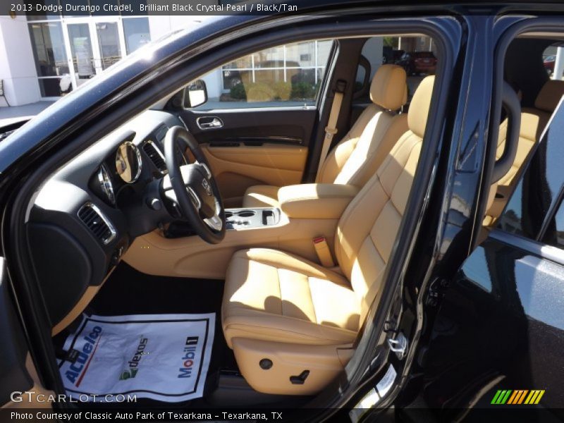 Brilliant Black Crystal Pearl / Black/Tan 2013 Dodge Durango Citadel