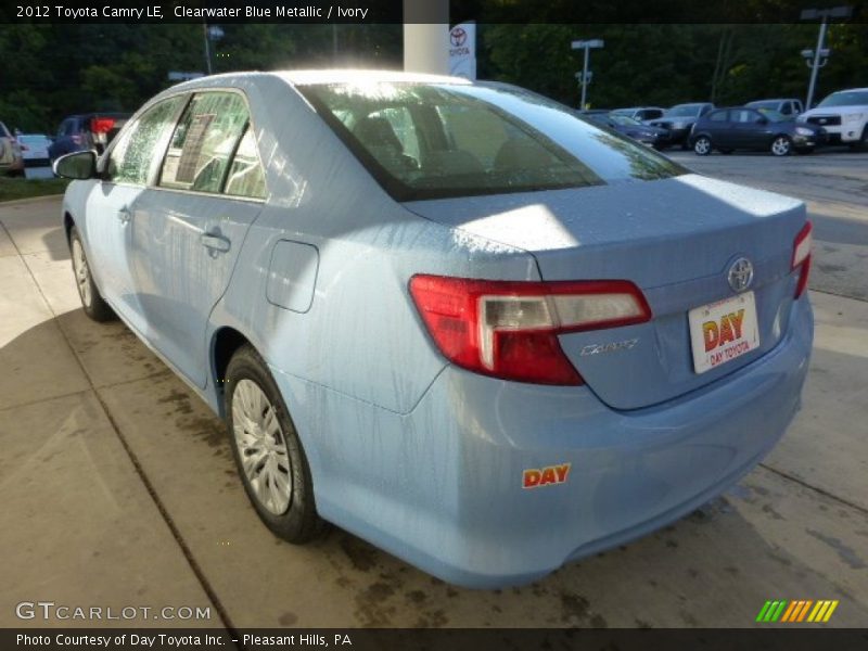 Clearwater Blue Metallic / Ivory 2012 Toyota Camry LE
