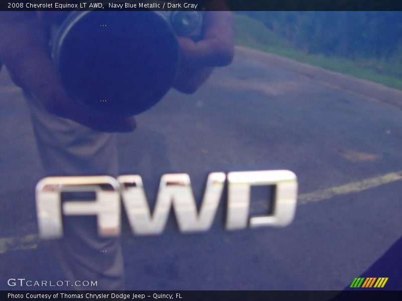Navy Blue Metallic / Dark Gray 2008 Chevrolet Equinox LT AWD