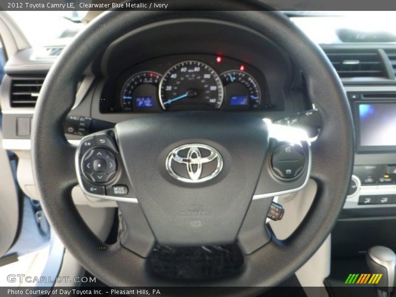Clearwater Blue Metallic / Ivory 2012 Toyota Camry LE