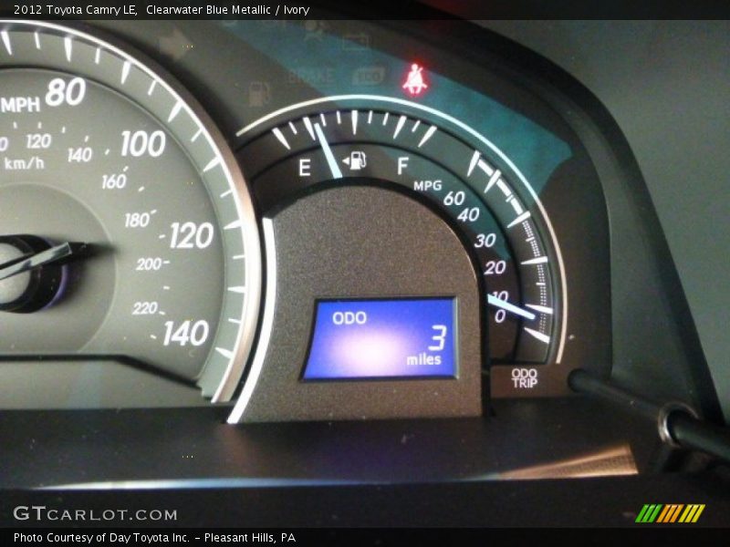 Clearwater Blue Metallic / Ivory 2012 Toyota Camry LE