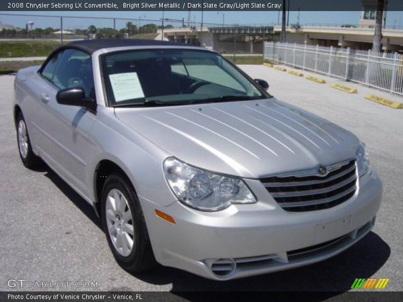 Bright Silver Metallic / Dark Slate Gray/Light Slate Gray 2008 Chrysler Sebring LX Convertible