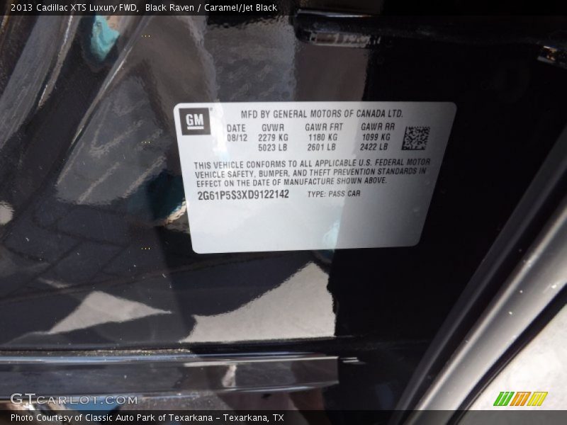 Black Raven / Caramel/Jet Black 2013 Cadillac XTS Luxury FWD