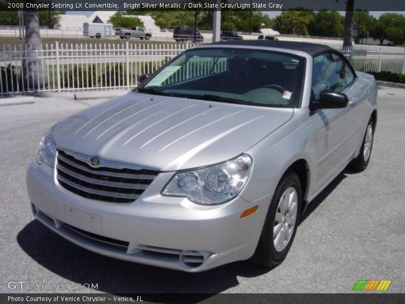 Bright Silver Metallic / Dark Slate Gray/Light Slate Gray 2008 Chrysler Sebring LX Convertible
