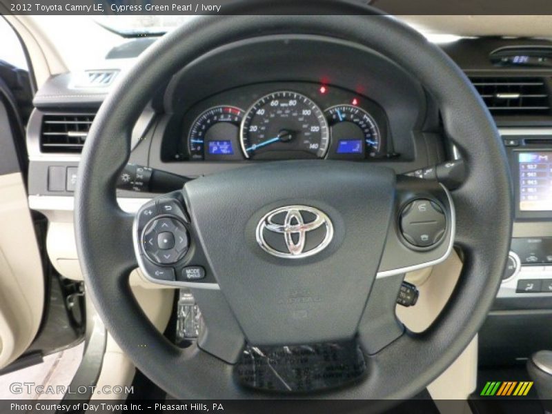 Cypress Green Pearl / Ivory 2012 Toyota Camry LE