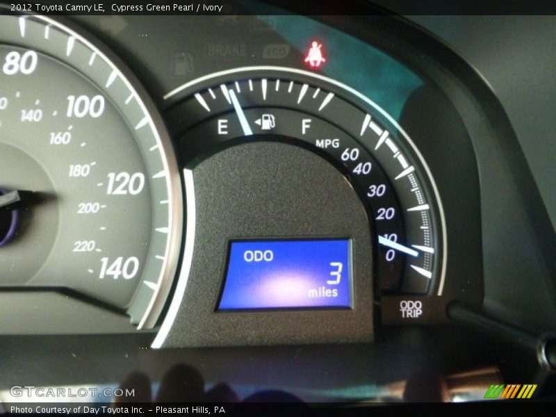 Cypress Green Pearl / Ivory 2012 Toyota Camry LE