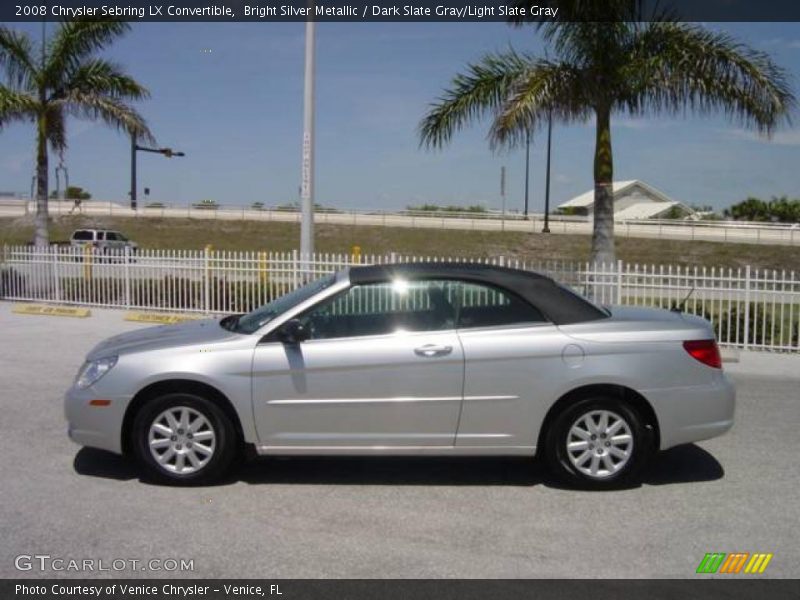 Bright Silver Metallic / Dark Slate Gray/Light Slate Gray 2008 Chrysler Sebring LX Convertible