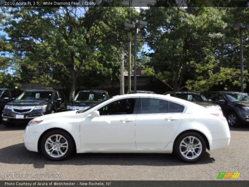 White Diamond Pearl / Ebony 2010 Acura TL 3.5