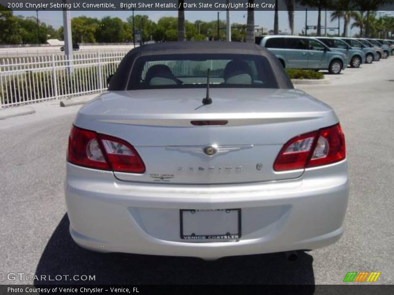 Bright Silver Metallic / Dark Slate Gray/Light Slate Gray 2008 Chrysler Sebring LX Convertible