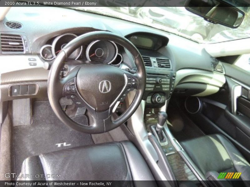 White Diamond Pearl / Ebony 2010 Acura TL 3.5