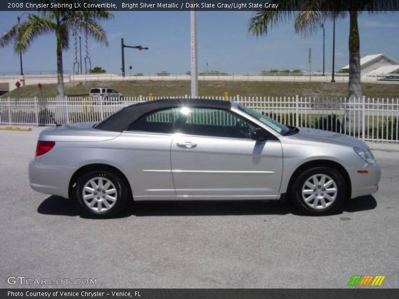 Bright Silver Metallic / Dark Slate Gray/Light Slate Gray 2008 Chrysler Sebring LX Convertible