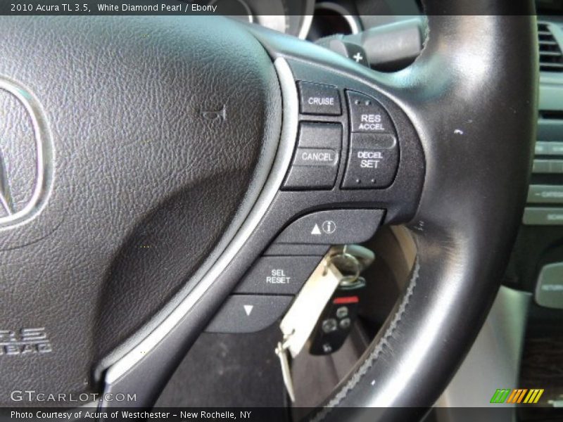White Diamond Pearl / Ebony 2010 Acura TL 3.5