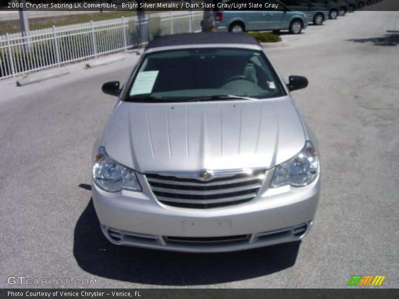 Bright Silver Metallic / Dark Slate Gray/Light Slate Gray 2008 Chrysler Sebring LX Convertible