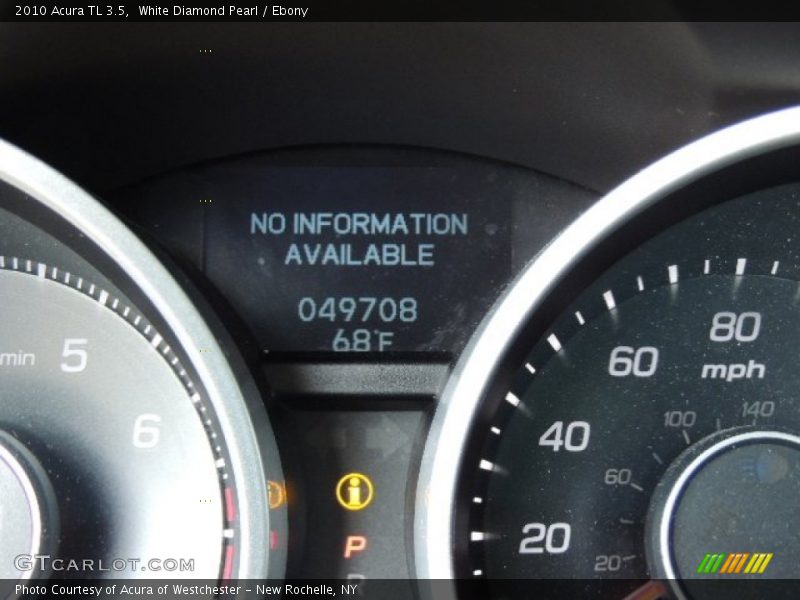 White Diamond Pearl / Ebony 2010 Acura TL 3.5